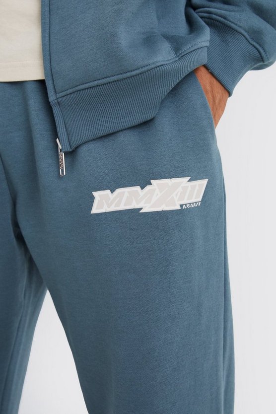 Oversize Jogginghose mit Moto-Print