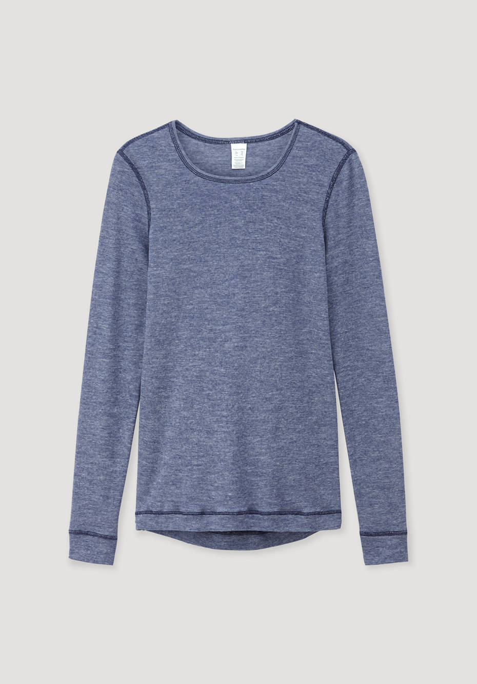 Langarm-Shirt mit Bio-Merinowolle und Seide