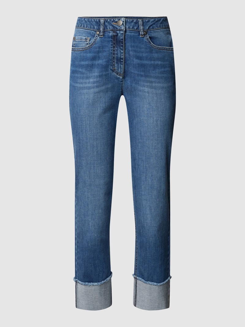 Straight Fit Jeans mit Stretch-Anteil in jeans
