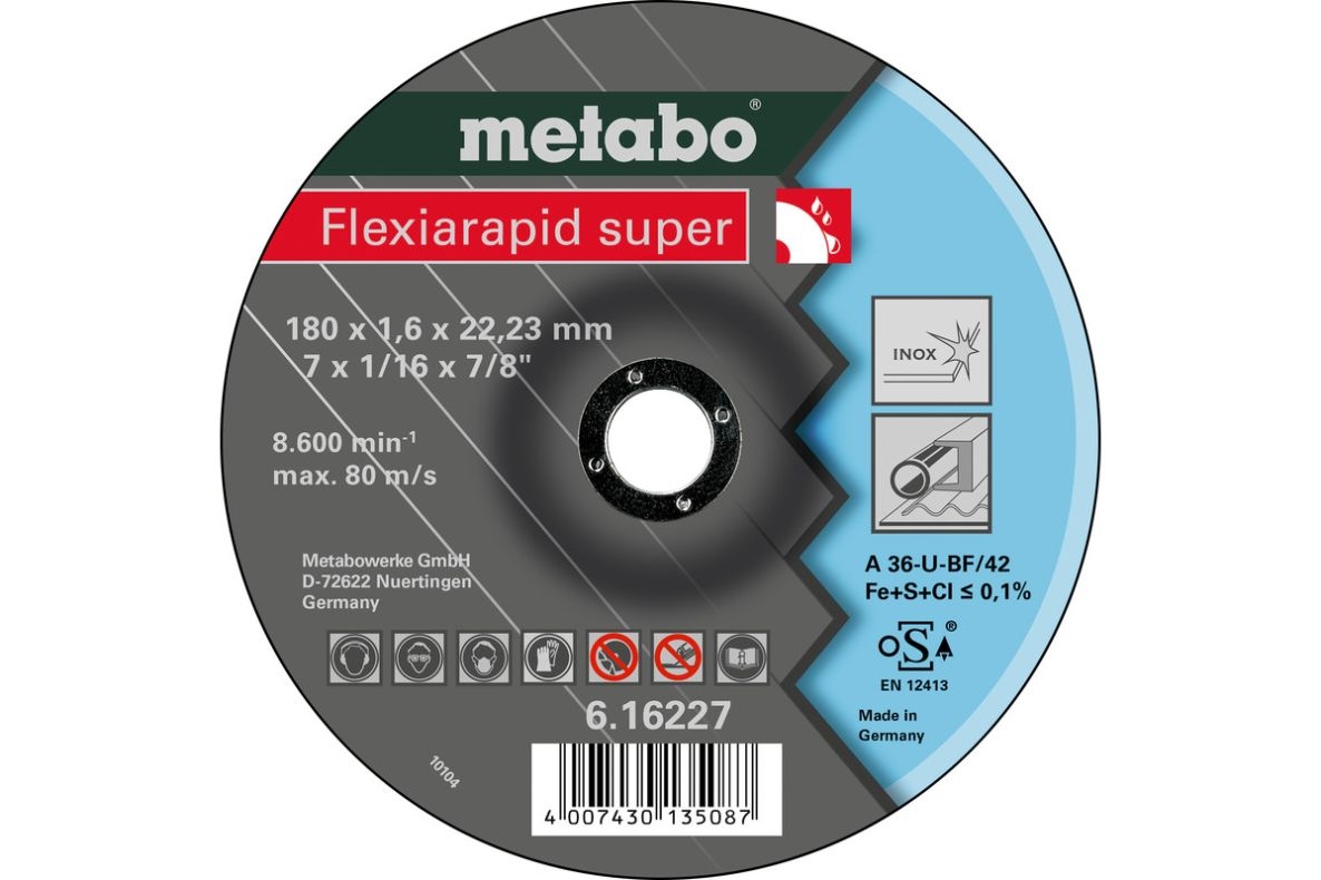 Metabo pribor 616227000 Rezna ploča Ø 180x1,6x22,2 mm Nehrđajući čelik Flexiamant super 