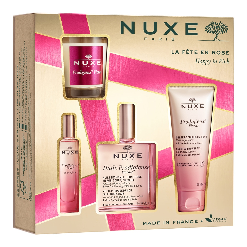 Nuxe Coffret Nuxe Prodigieux Floral® | Coffret la Fête en Rose | Nuxe Coffret de Noel