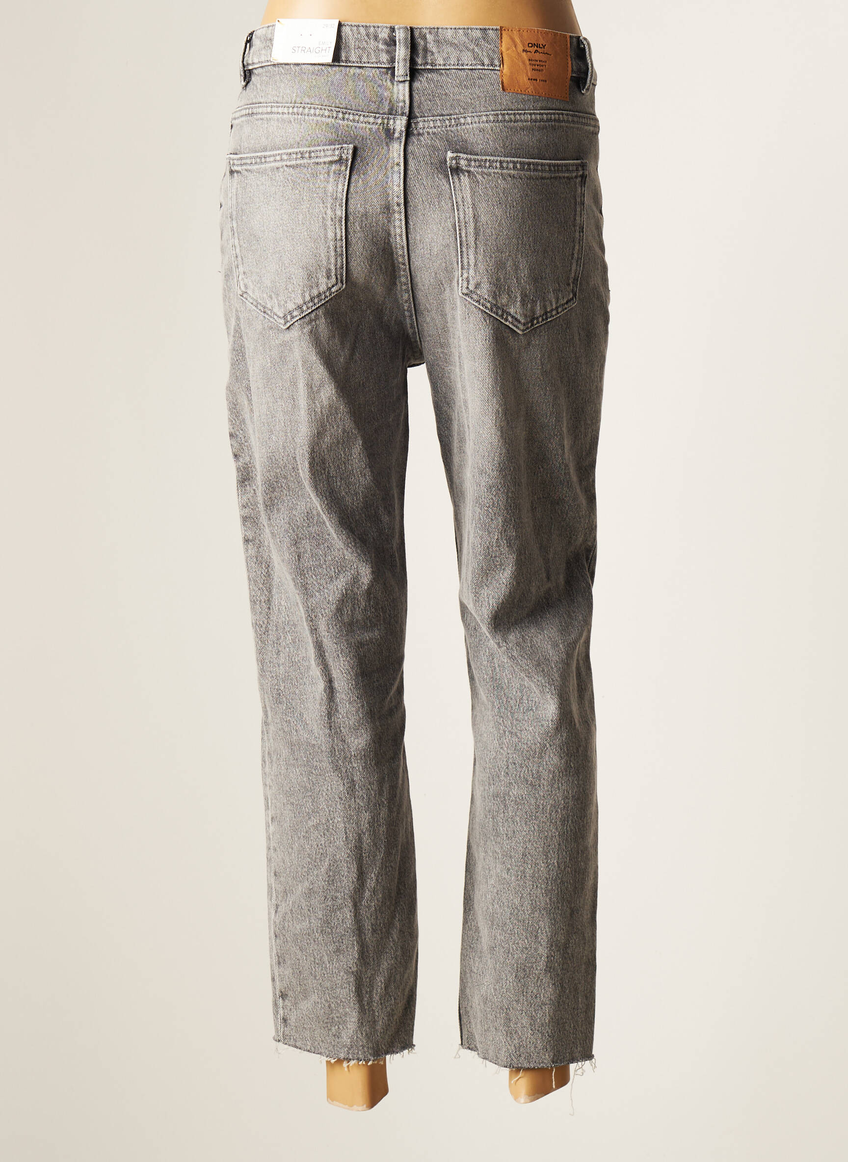 Only Jeans Coupe Droite Femme couleur gris