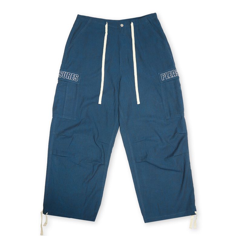 Pleasures Visitor Wide Fit Cargo Pants navy