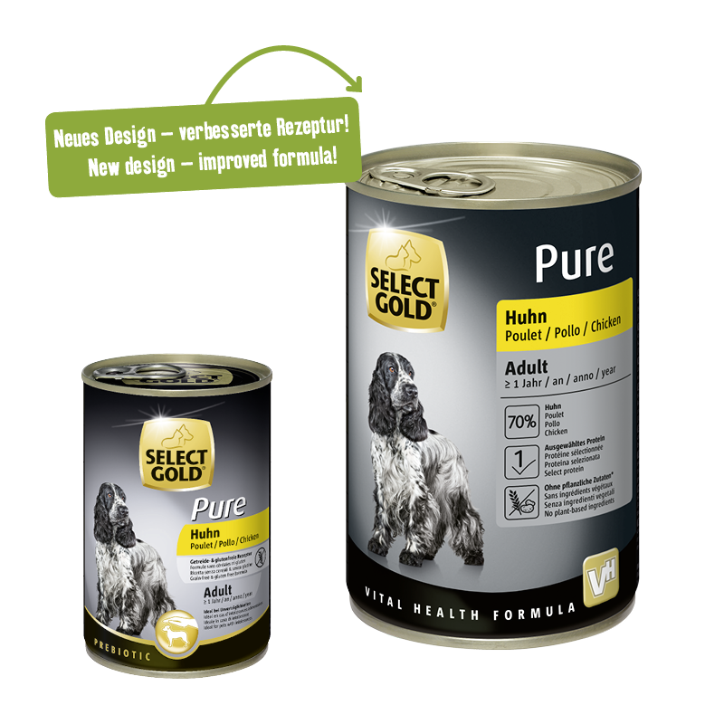 SELECT GOLD Hundenassfutter SELECT GOLD Pure Adult Huhn 24x400 g