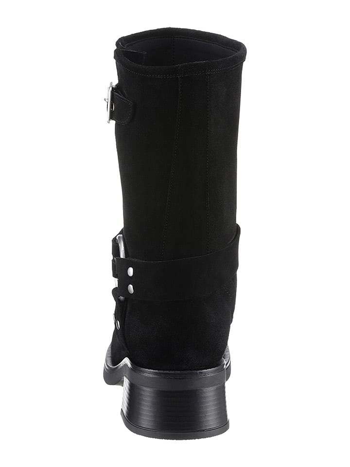 Heine Leder-Stiefel in Schwarz günstig kaufen