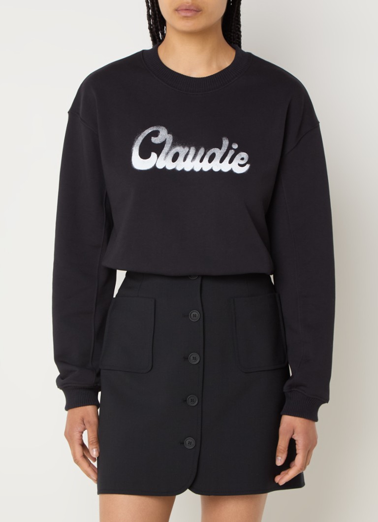 Pulover Claudie Pierlot cu logo imprimat