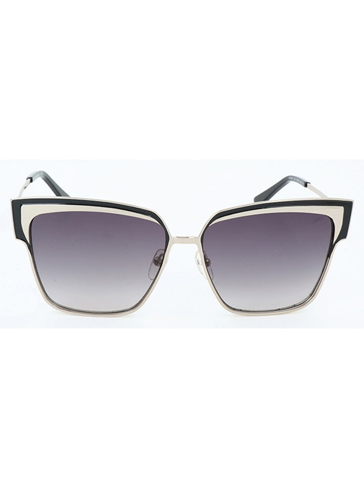 Karl Lagerfeld Damen-Sonnenbrille in Silber/ Schwarz günstig kaufen 57