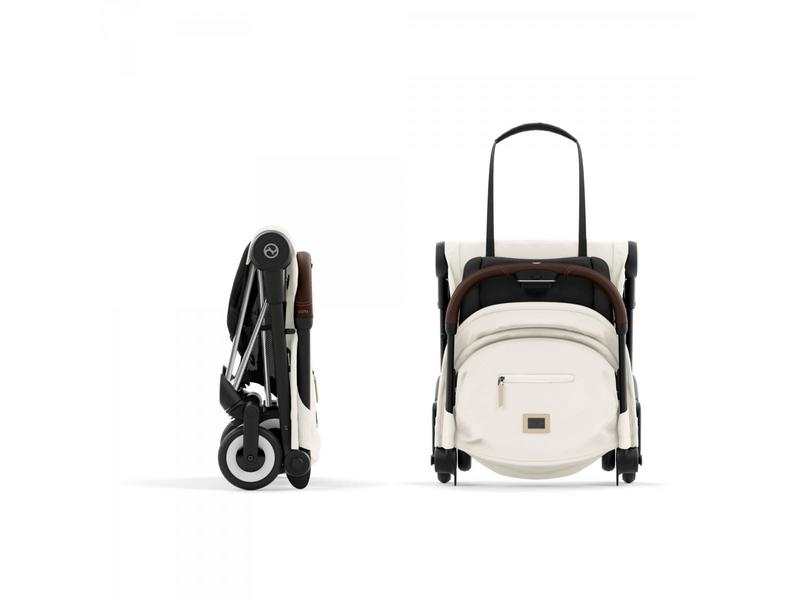 Coya - Poussette Citadine Ultra Compacte - Châssis Chrome Dark Brown - Siège Off White | CYBEX