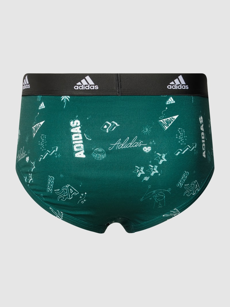 Slip mit Allover-Logo-Muster in grün