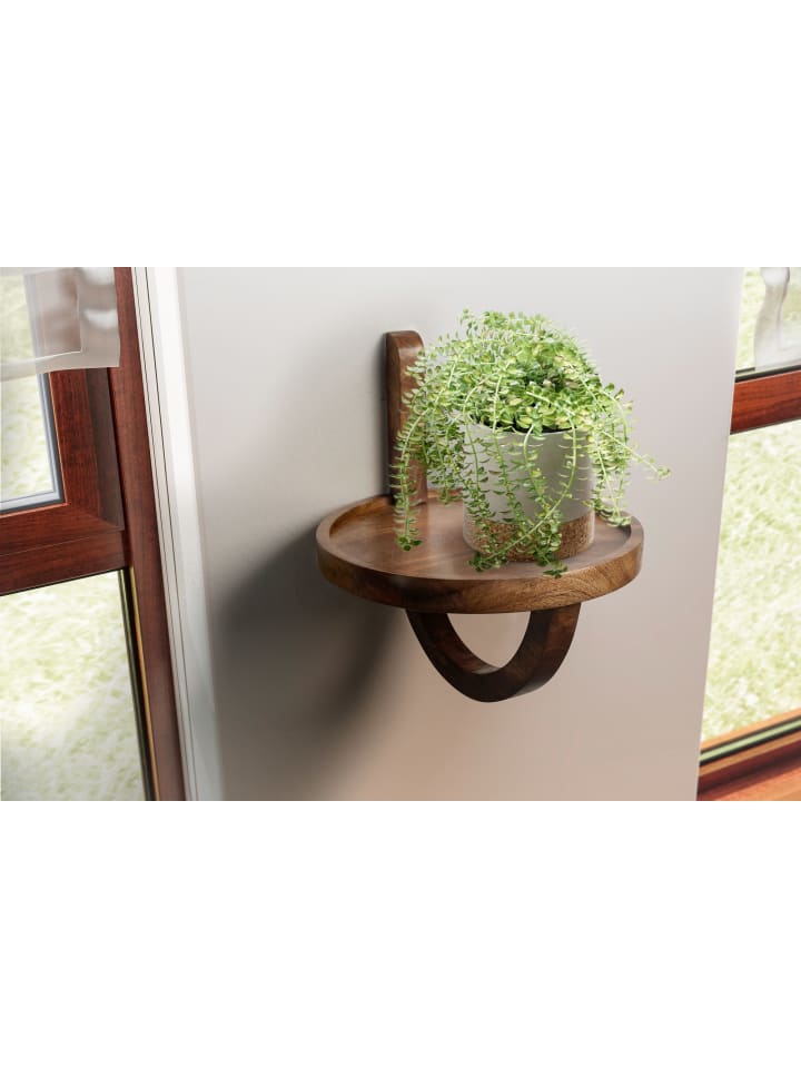 KADIMA DESIGN Wandregal 30x33x30 cm Massivholz Hängeregal Rund Modern, Design günstig kaufen onesize