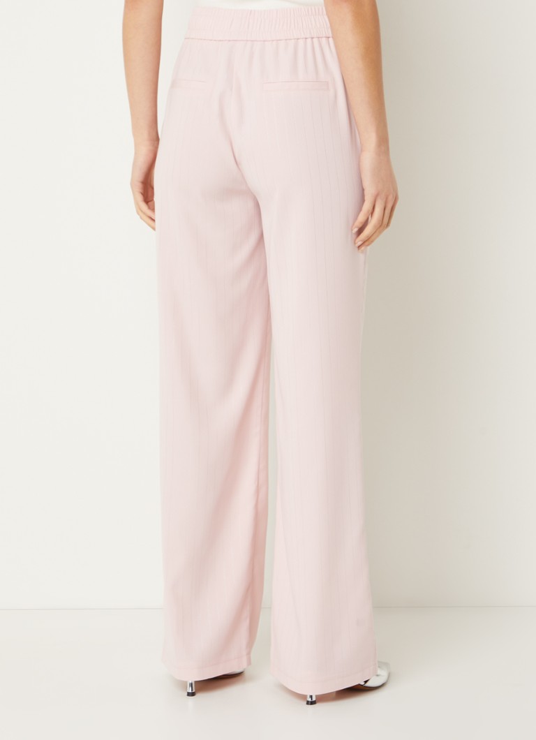Pantaloni Neya a vita alta e gamba dritta con inserti in lurex, della linea Refined Department.