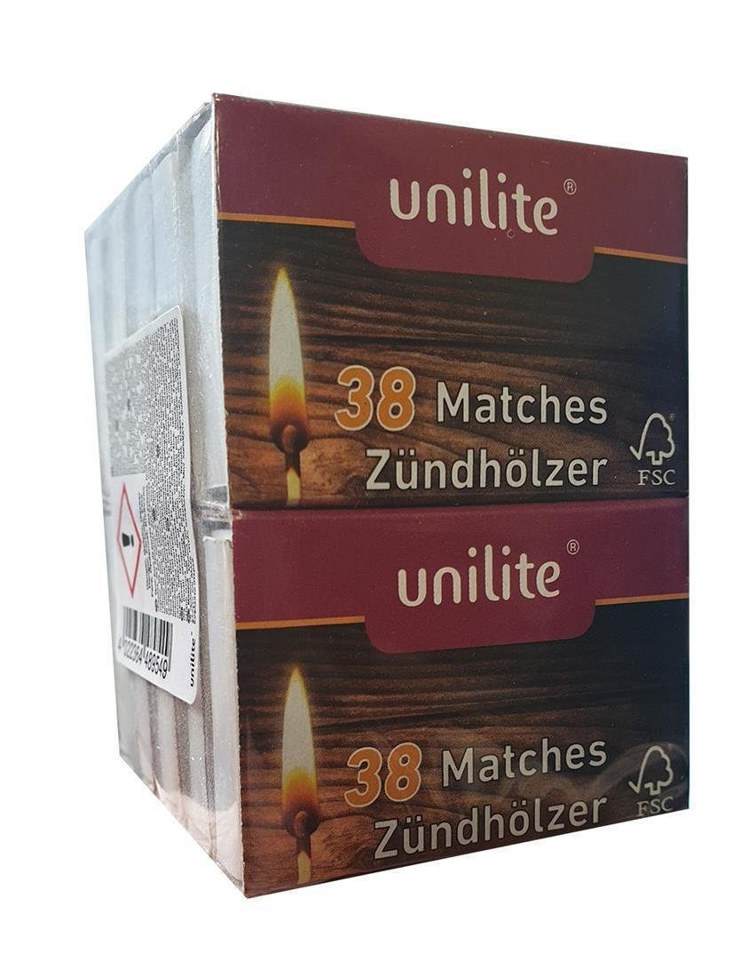 Fixierpflaster Unilite® Streichhölzer 380 Holz Zündhölzer 10 Schachteln (6 Pack)