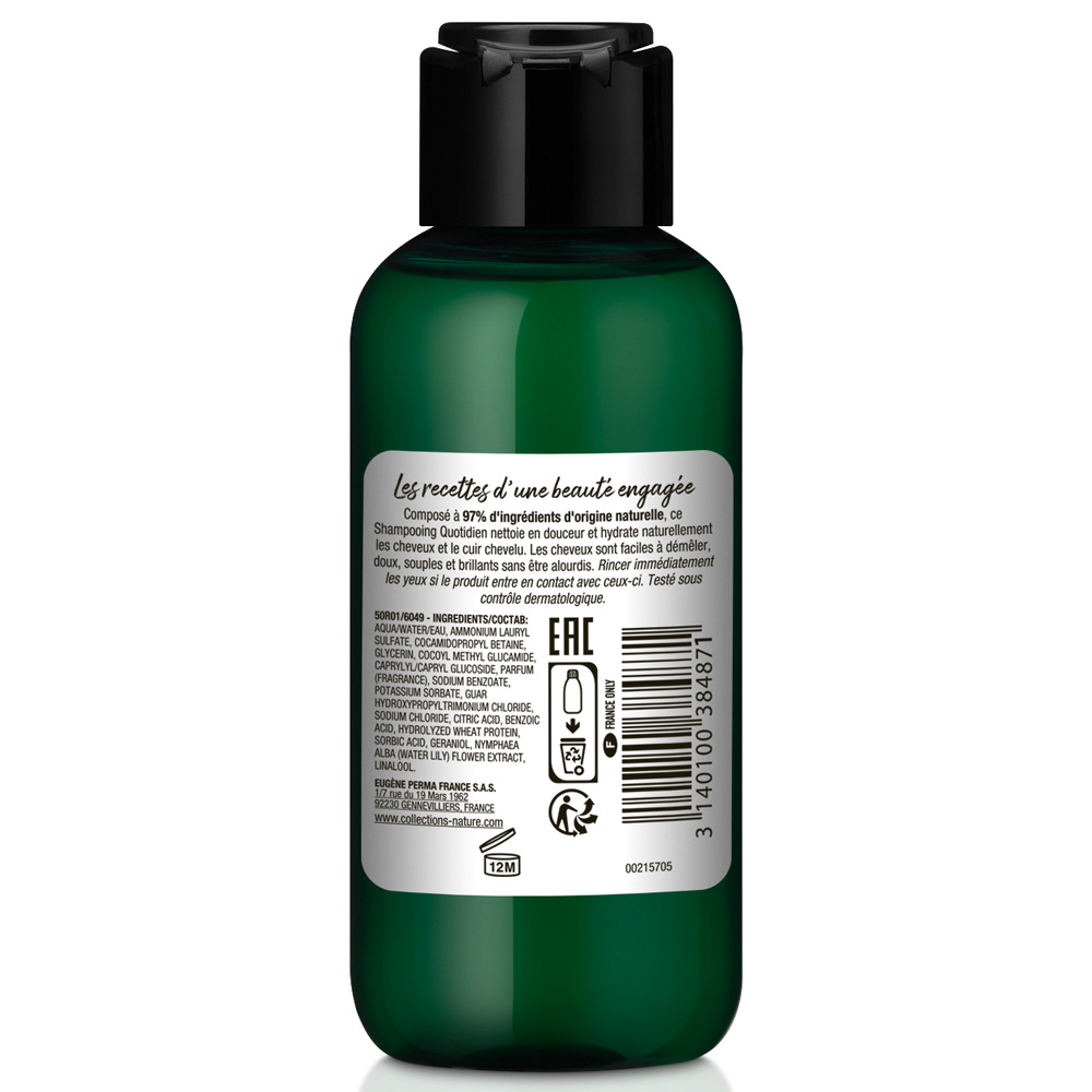 Collections Nature Shampooing Hydratant Quotidien Idéal pour tous types de cheveux
