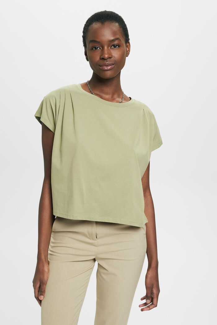 T-Shirt mit Faltendetails