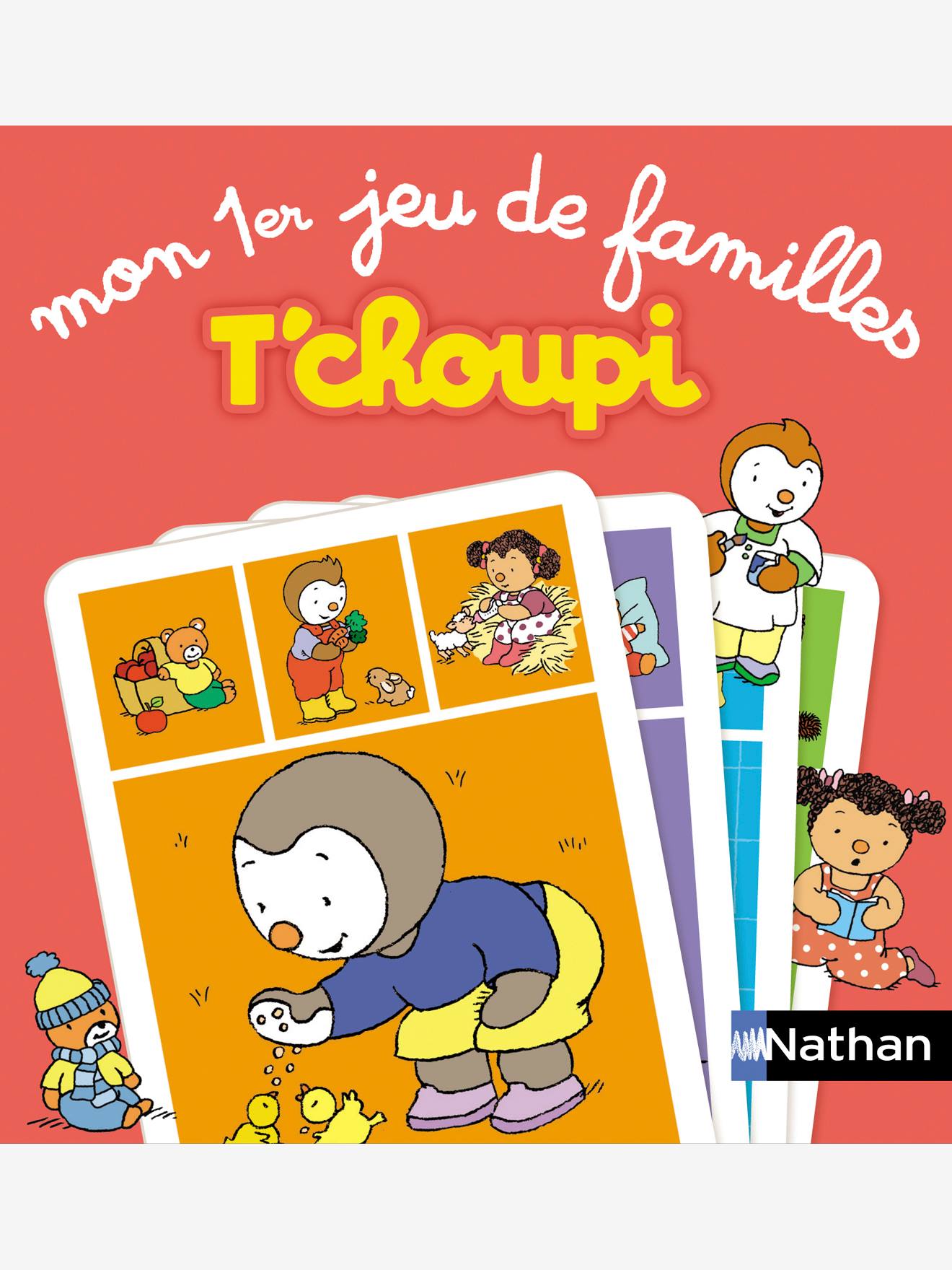 Mon premier jeu de familles T'choupi NATHAN rouge