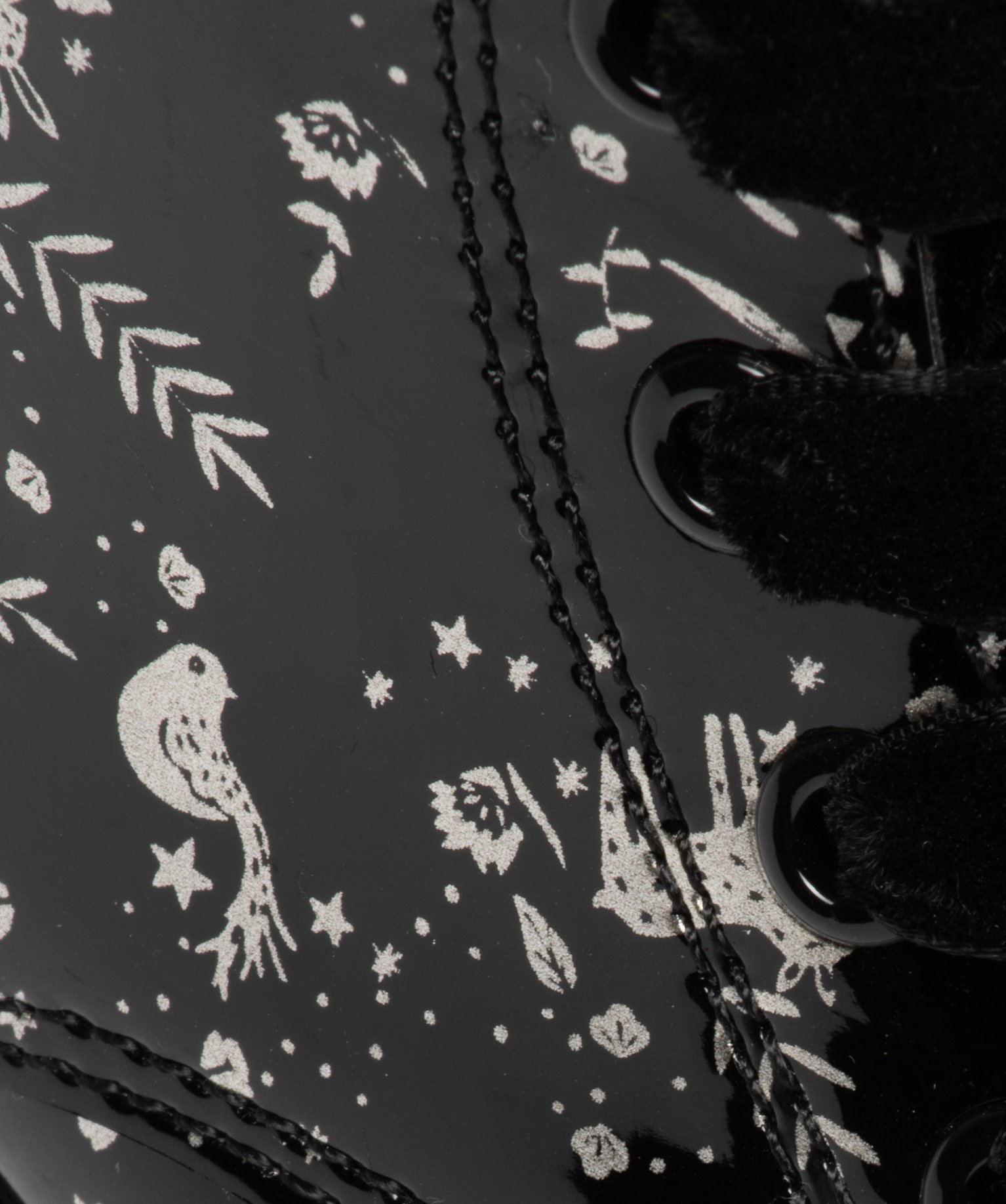 Boots fille style rock vernies à lacets et zip noir | GEMO