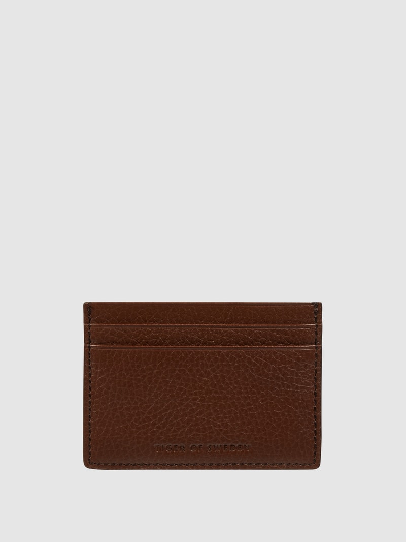 Kartenetui aus Leder Modell 'Wake' in cognac
