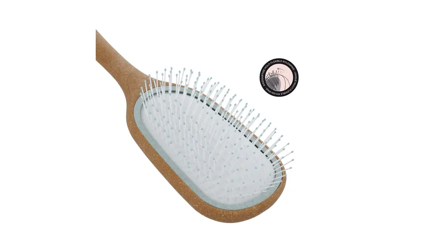 PARSA Beauty Nature Love Kork Entwirr-Haarbürste Wet & Dry Organic groß