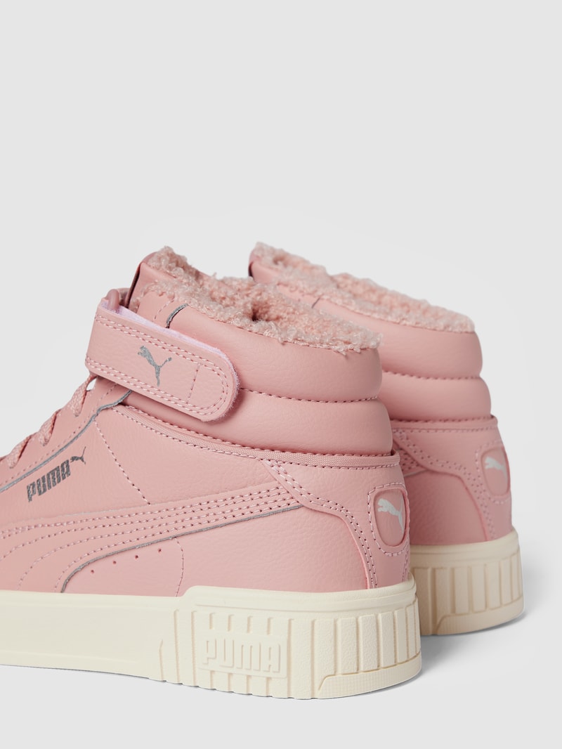 High Top Sneaker aus Leder-Mix Modell 'CARINA' in pink