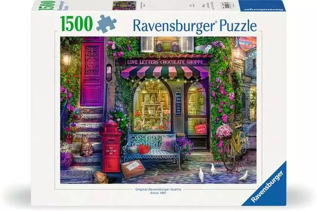 Puzzle 1500 Teile - Liebesbriefe und Schokolade