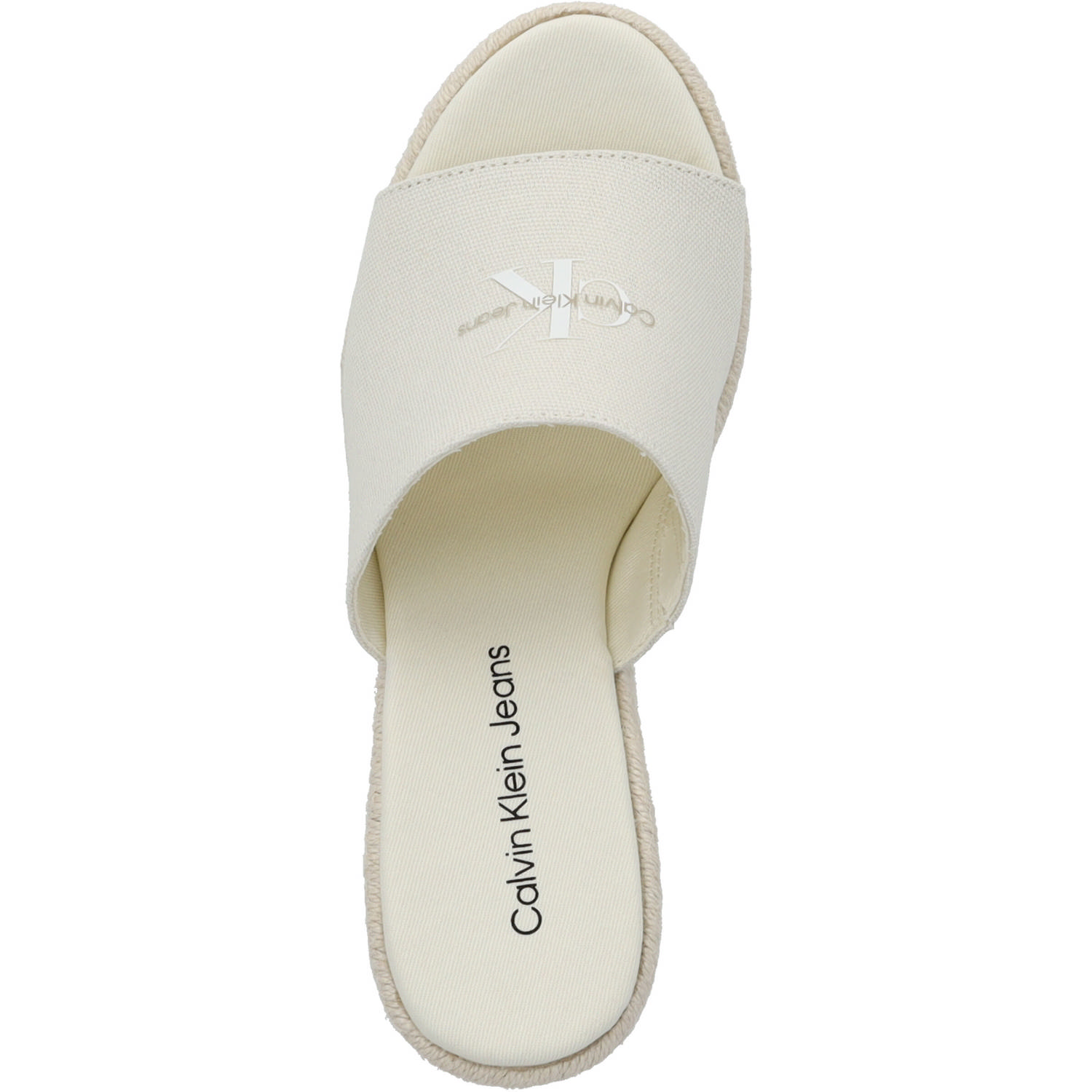 Calvin Klein YW0YW01356, Plateau-Pantoletten, Damen, Weiß