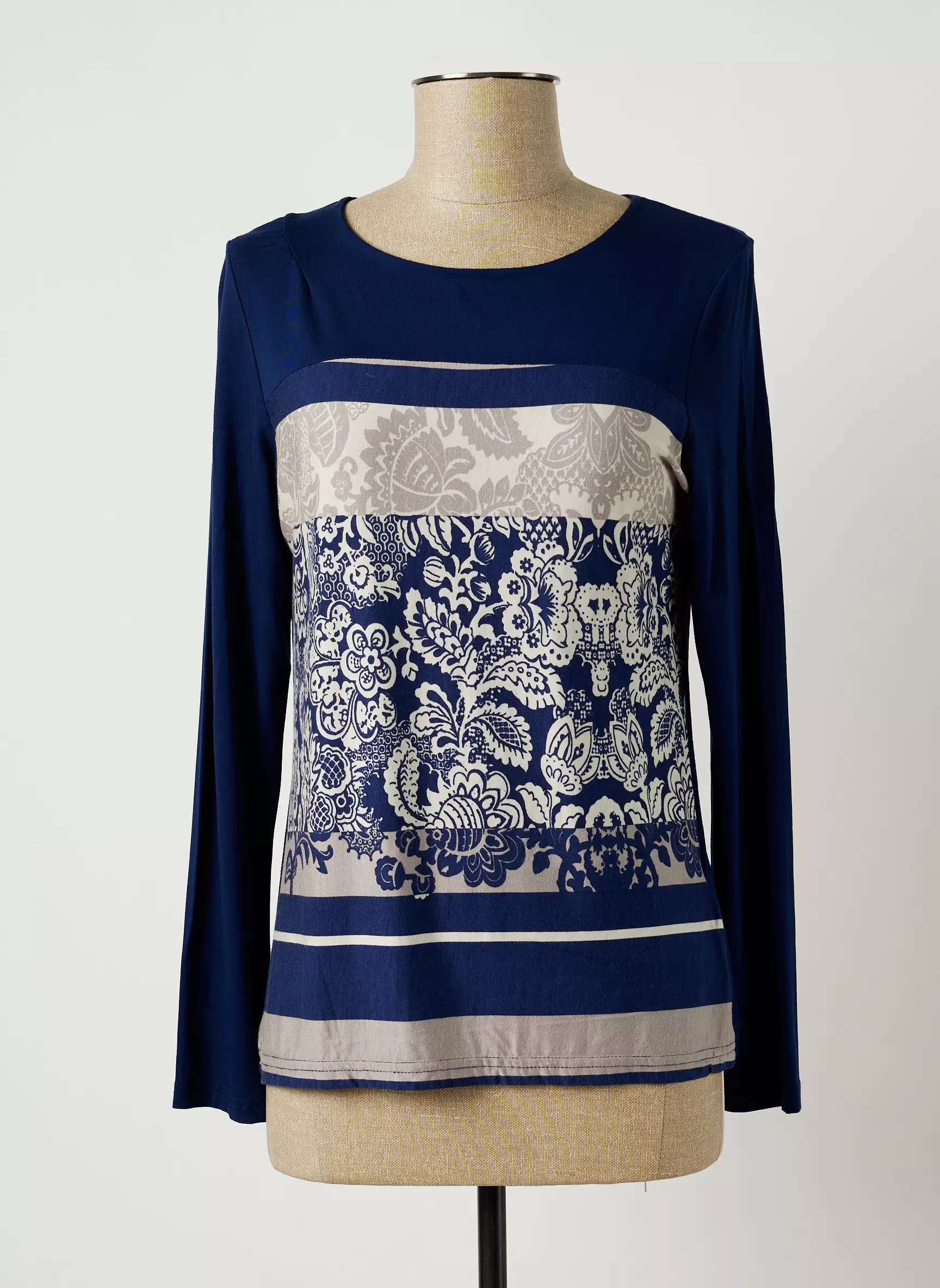 Quatre Vingt Jours Tshirts Femme couleur bleu