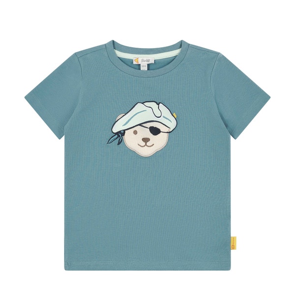 T-Shirt kurzarm, mittelblau für Jungs