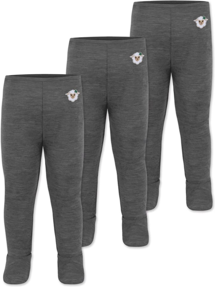 Normani Outdoor Sports 3er Pack Baby Merino Hose mit Füßen in Anthrazit günstig kaufen