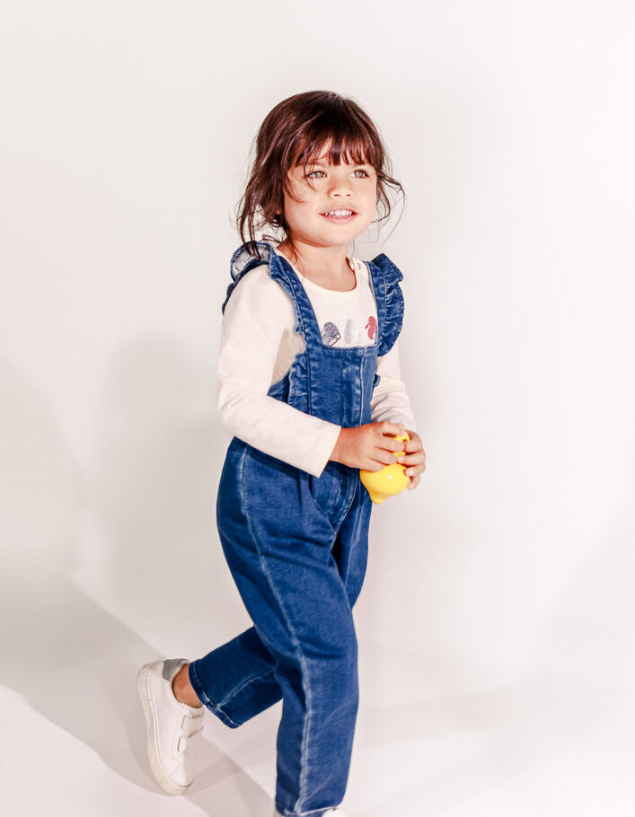 Ensemble salopette en jean et tee-shirt bébé fille