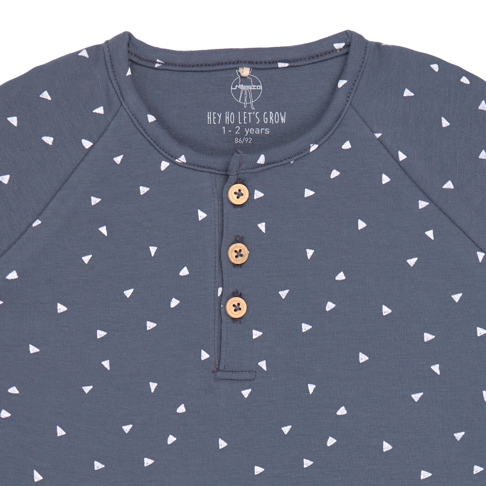 Strampler, Baby Overall - Bio Baumwolle, Triangle Blau