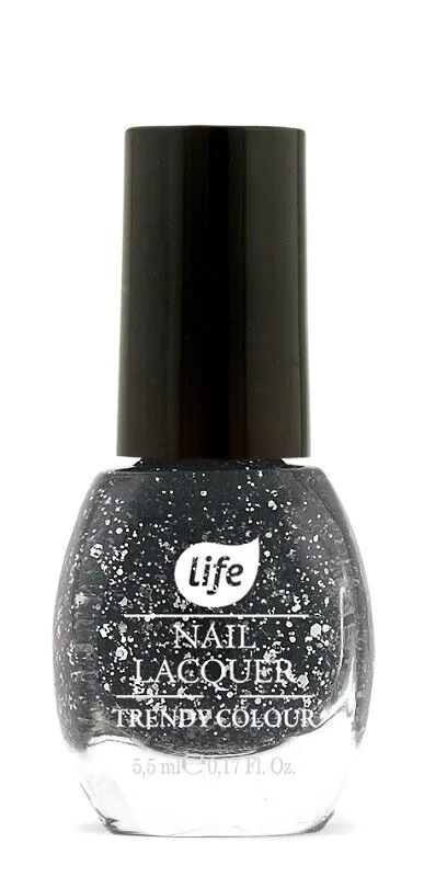 LIFE Trendy Colour Blizgučių Nagų Lakas 5.5g No. 190