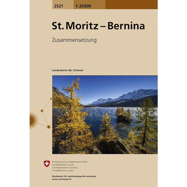 Swisstopo 1 : 25 000 St. Moritz Bernina - Wanderkarte
