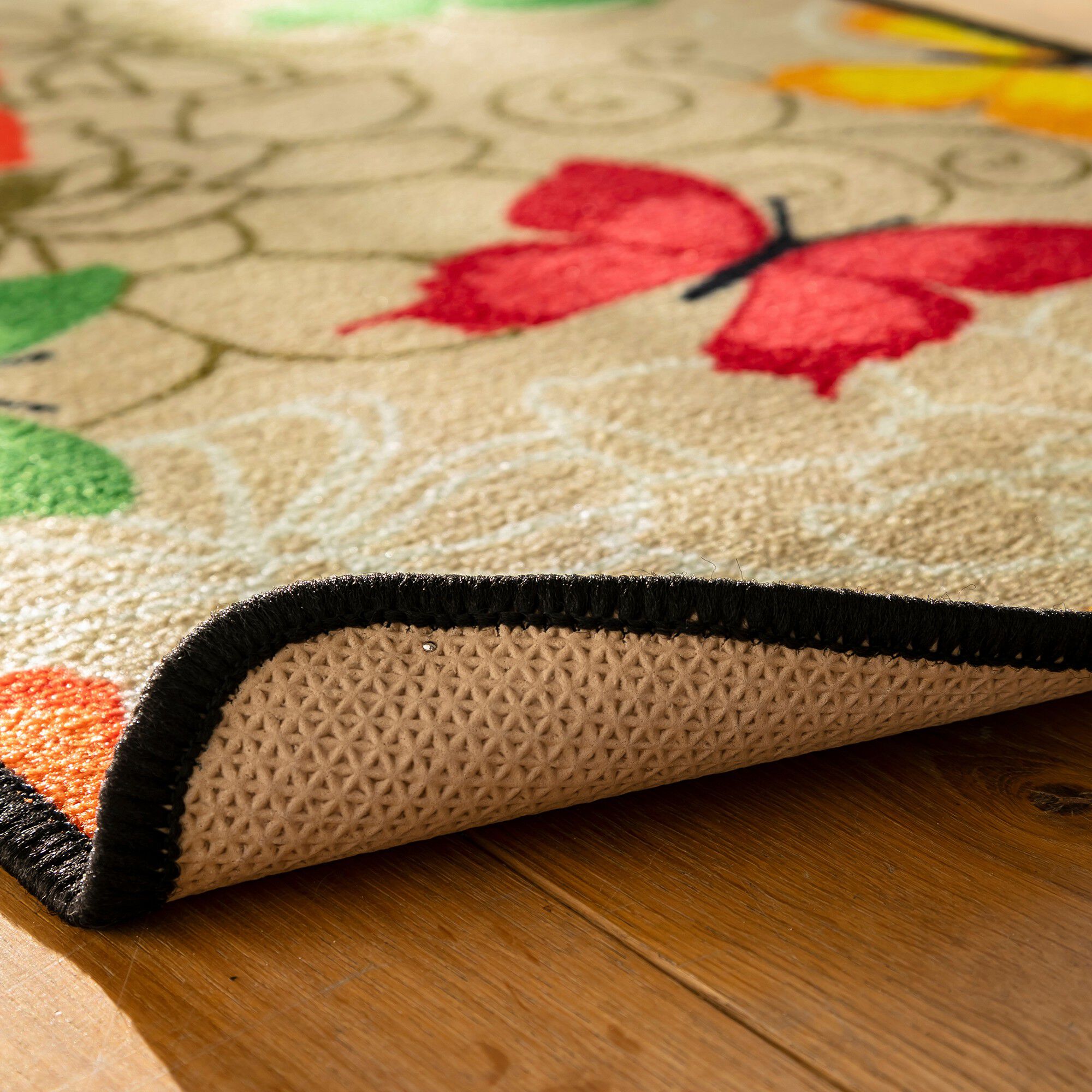 Tapis cuisine imprimé papillons