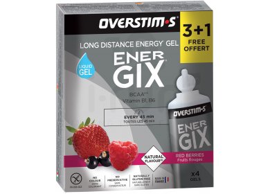 OVERSTIMS Étui Gels Endurance Energix Liquide 3+1 - Fruits rouges