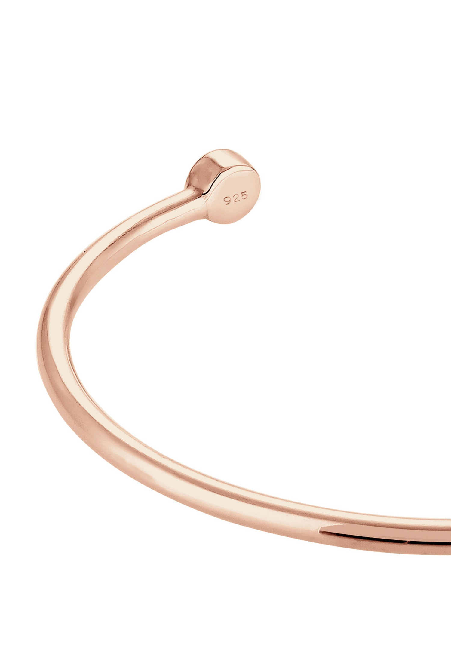 Brazalete minimalista geométrico para mujer de Elli con cristales en plata de ley 925.