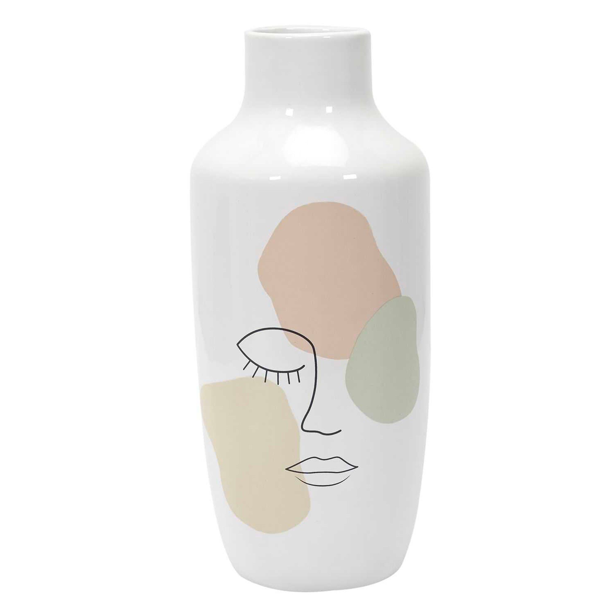 Vase céramique, dessin visage
