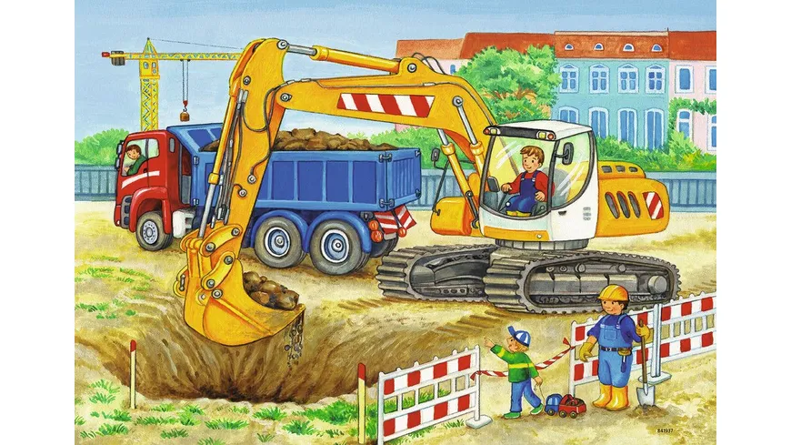 Ravensburger Puzzle - Baustelle und Bauernhof, 2 x 12 Teile