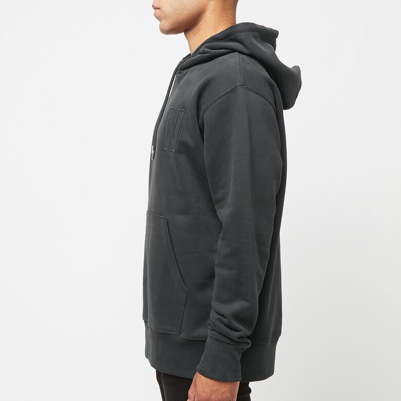 Norse Projects Arne Relaxed Organic Brushed Fleece N Logo Hoodie Black