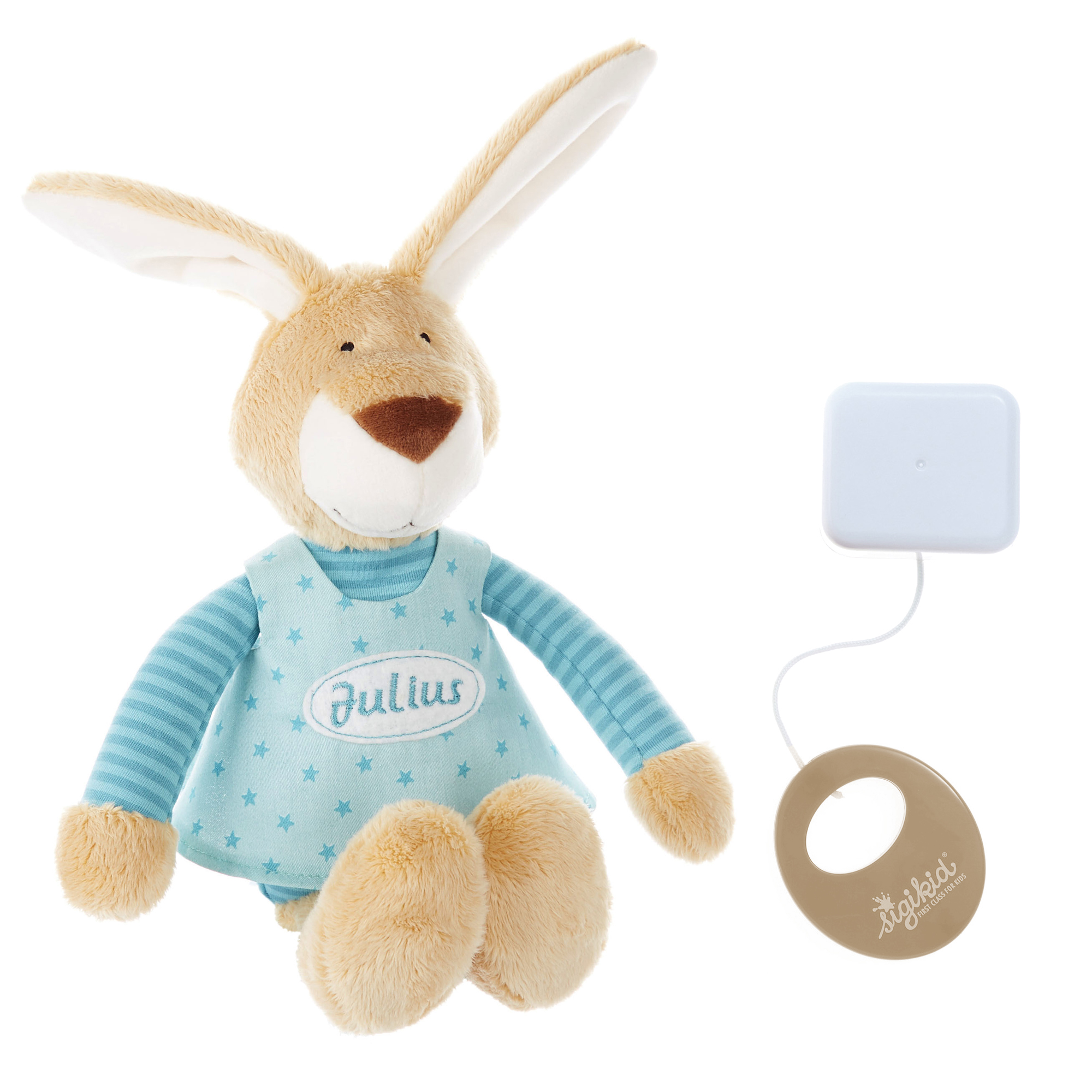 Namensspieluhr Hase türkis