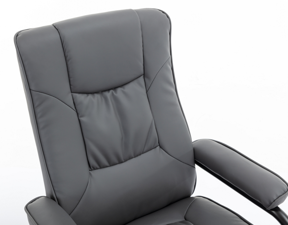 Happy Home Happy Home Massagesessel Relaxsessel mit Heizfunktion & Fußhocker grau