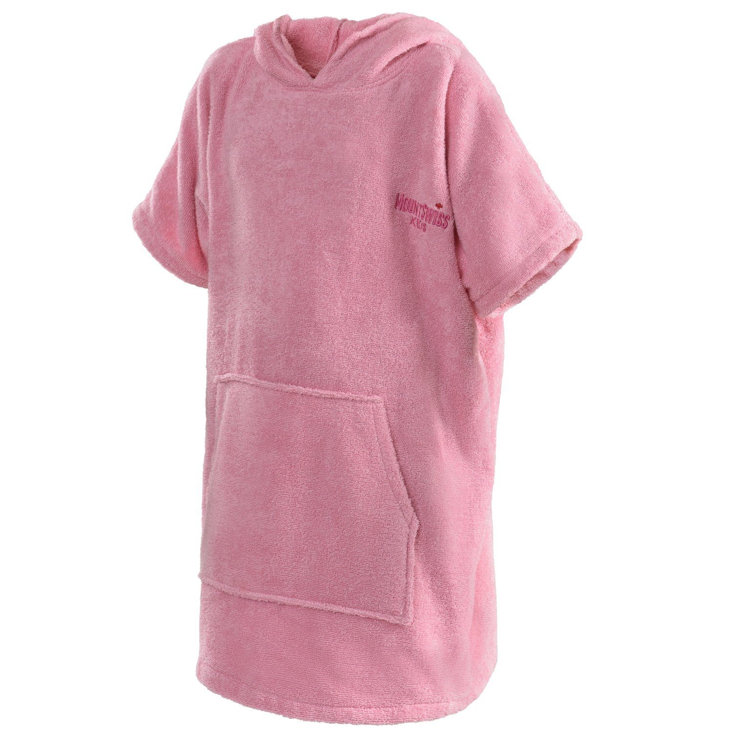 Mount Swiss Bademantel Mount Swiss Kinder Bade-Poncho aus Baumwolle I flauschiger Badehoodie, Baumwolle, Kapuze, mit Kapuze und Bauchtasche