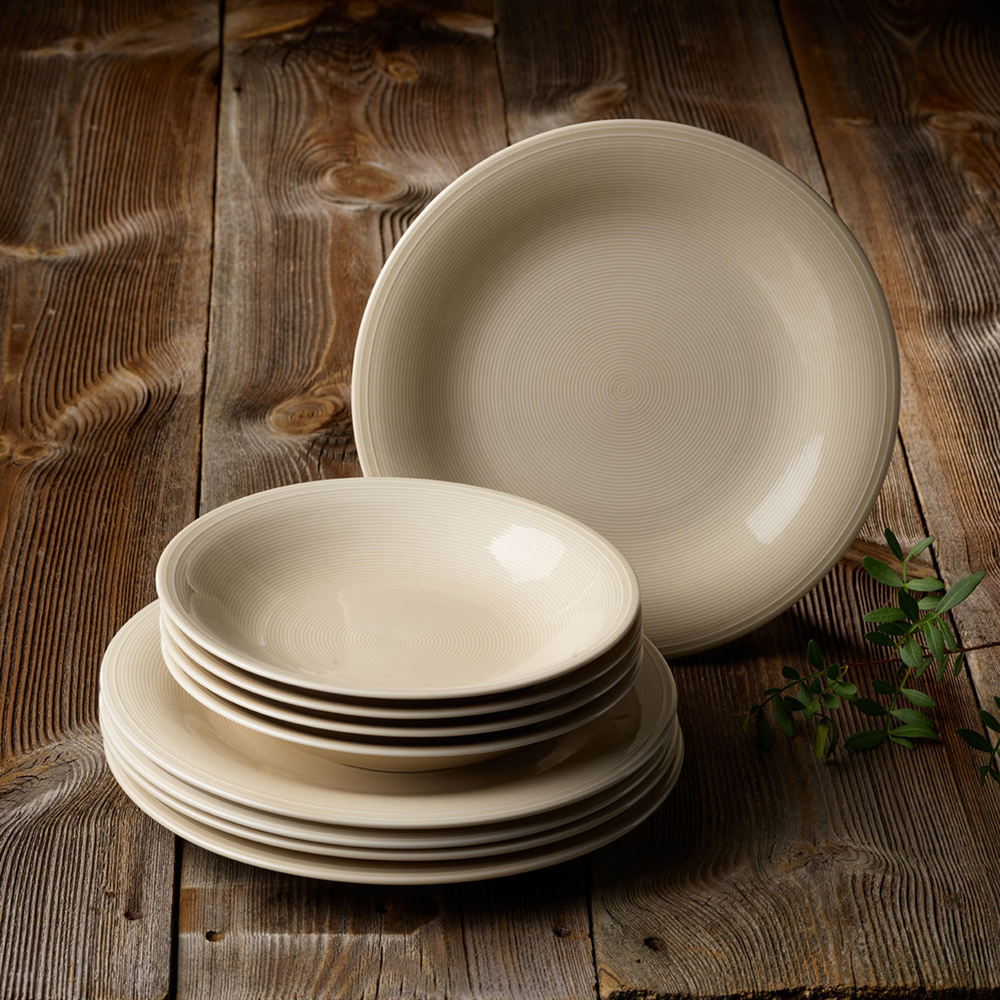 like. by Villeroy & Boch Service de table 8pcs Color Loop Sand service de vaisselle