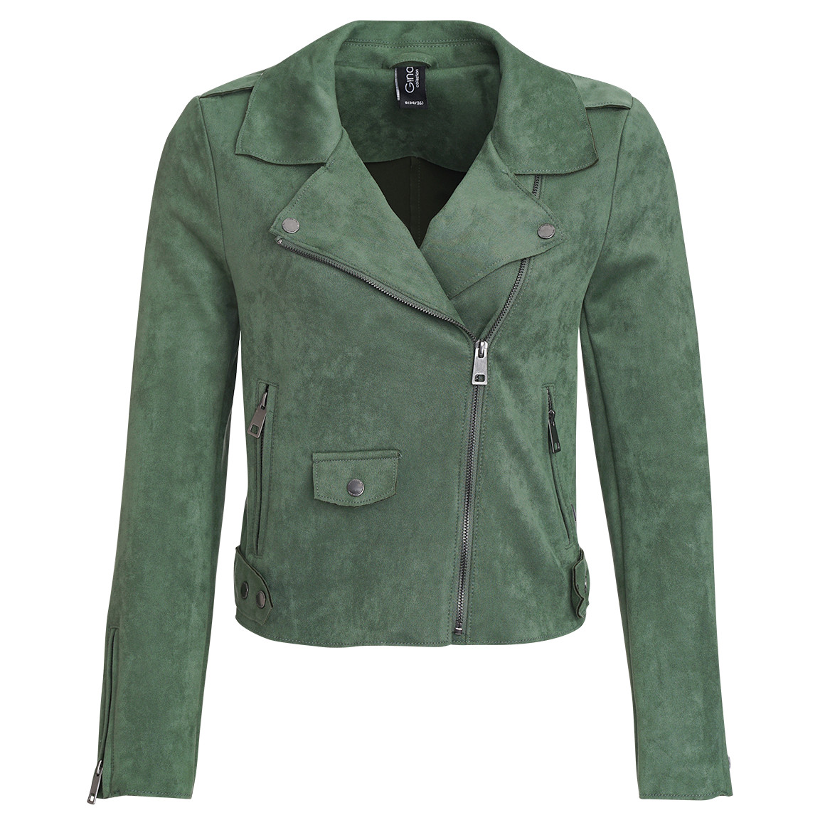 Damen Velours-Bikerjacke mit Reißverschluss