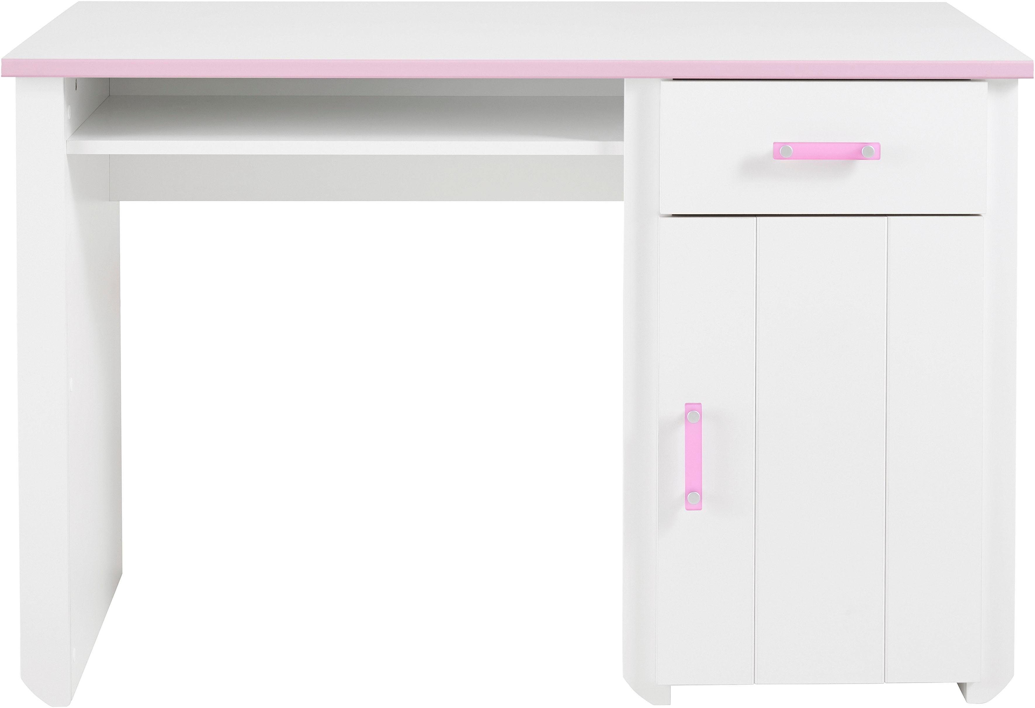 Parisot Jugendzimmer-Set Biotiful, (Set, 4-St., Bett, Nachttisch, Schrank, Kommode, Schreibtisch), mit 3-trg. Kleiderschrank