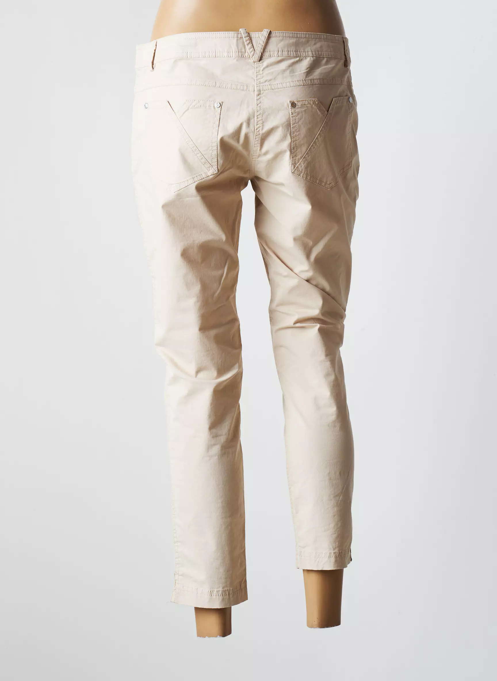 El Internationale Pantalon7 8 Femme couleur beige