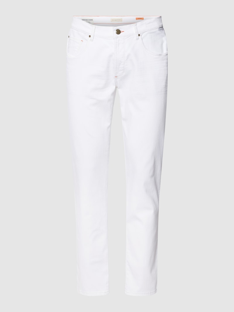 Jeans mit Label-Detail in weiß