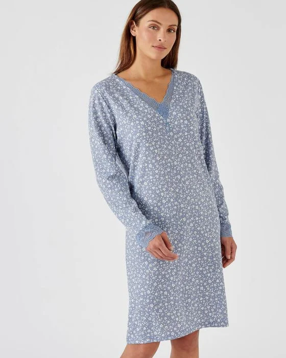Chemise de nuit maille Thermolactyl recyclée
