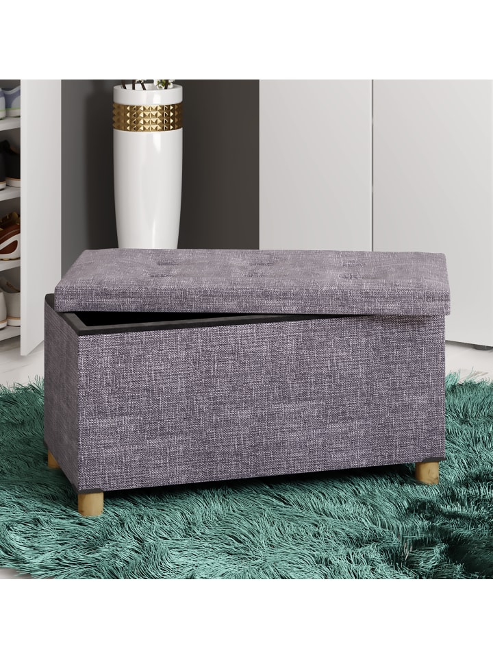 VCM  Stoff Sitztruhe Sitzbank Truhe Box Kiste Sizos L in Grau günstig kaufen onesize