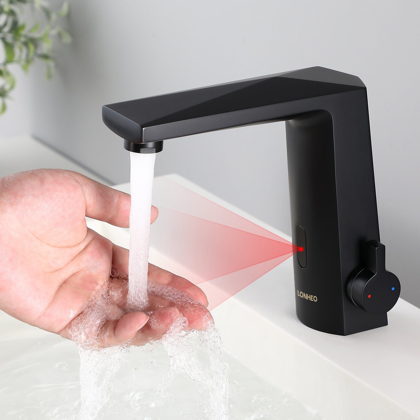 Auralum Waschtischarmatur Lonheo Infrarot Sensor Wasserhahn Bad Armatur, Automatisch Induktion