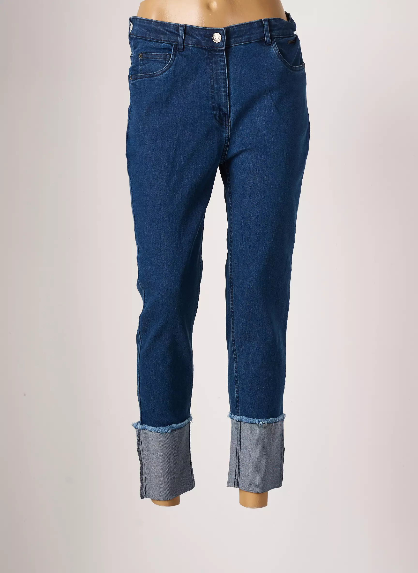 Agathe   Louise Jeans Coupe Slim Femme couleur bleu